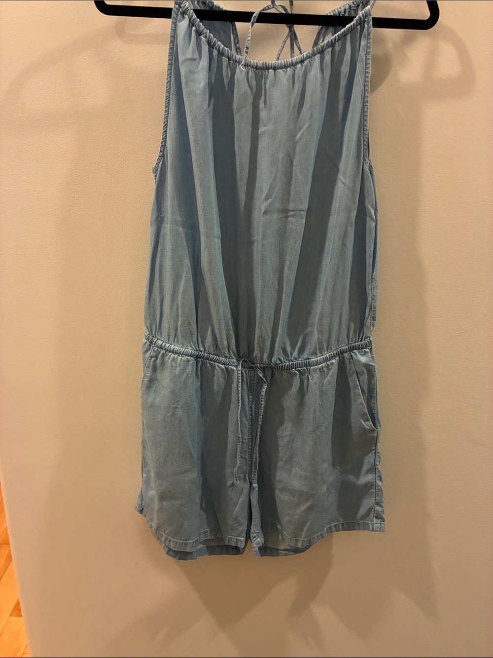 RW&CO. Light Blue Denim Romper